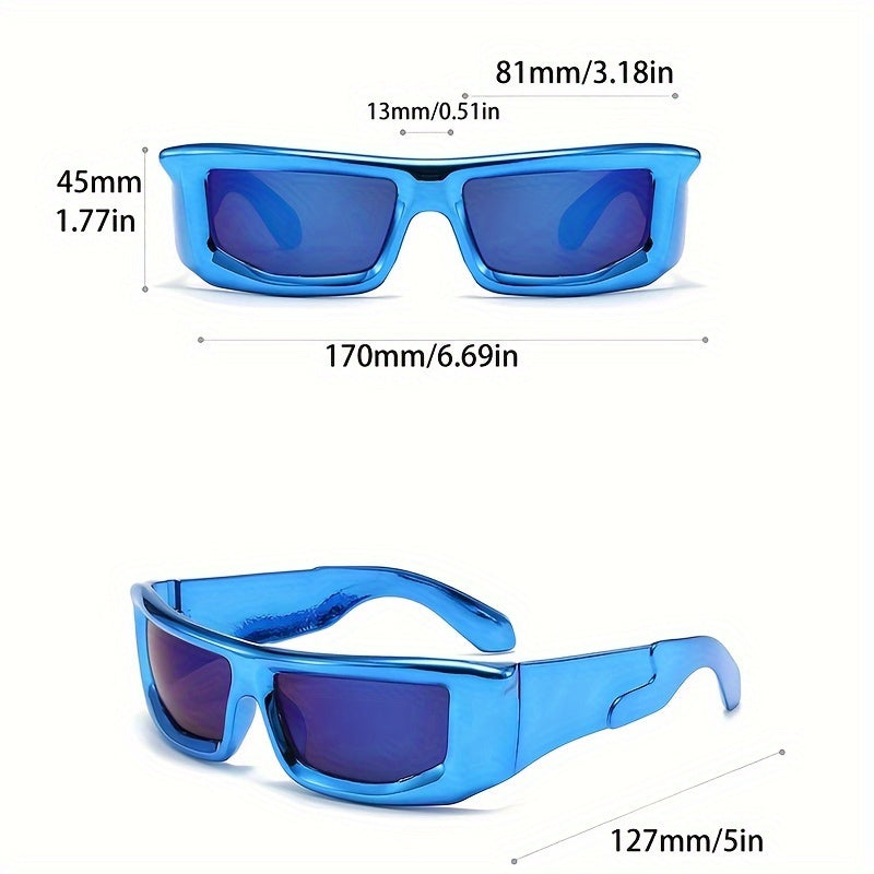 Trendy Unisex moda ko'zoynaklar, kumush ramka, aks ettiruvchi oynali linza, velosipedda sayohat qilish va tashqi faoliyatlar uchun