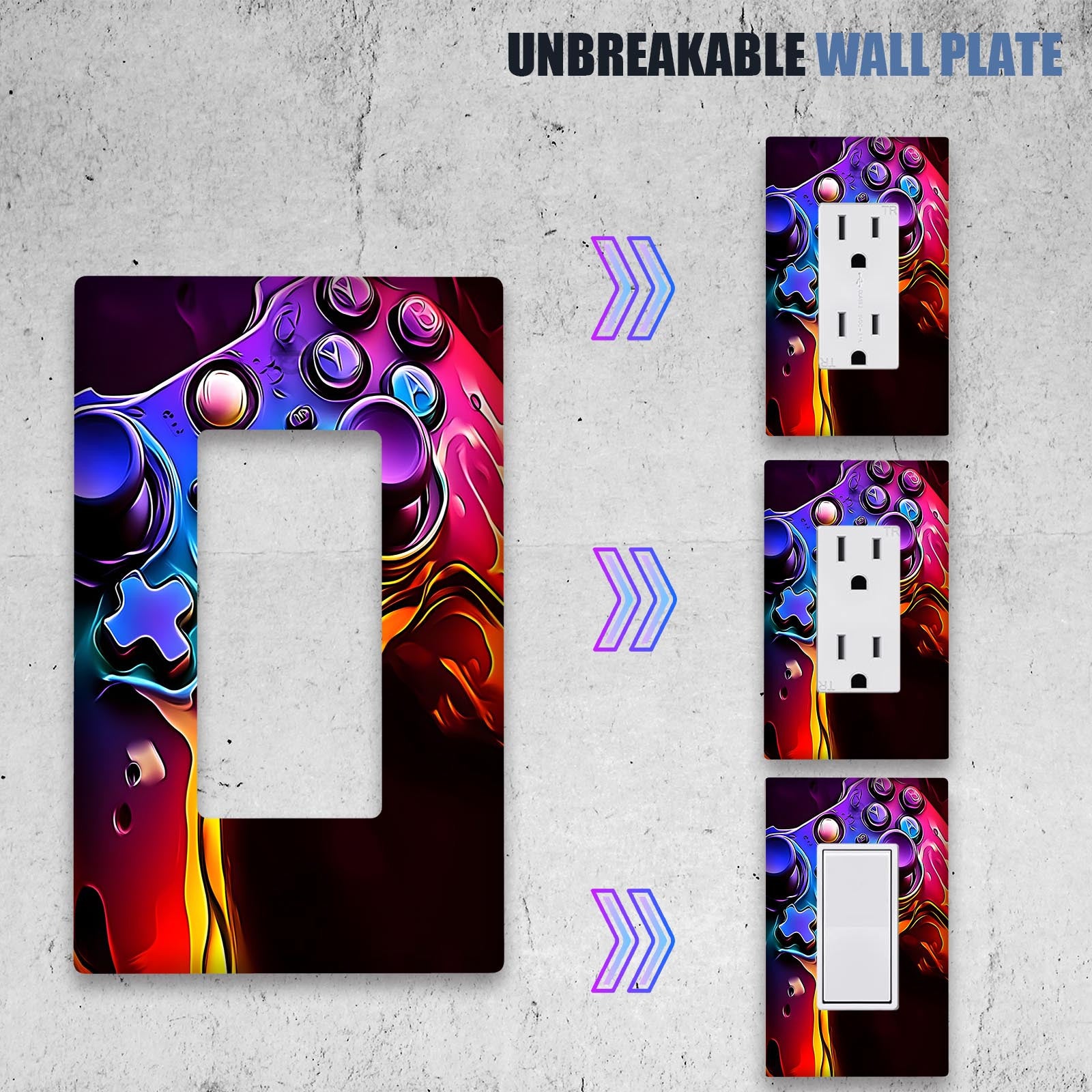Unbreakable Polycarbonate Light Switch Cover for 1-Gang and 2-Gang Switches