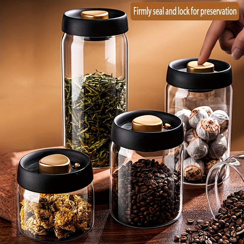 Vacuum Glass Storage Container—Borosilicate Acid Glass, Moisture-Proof, Microwave Safe
