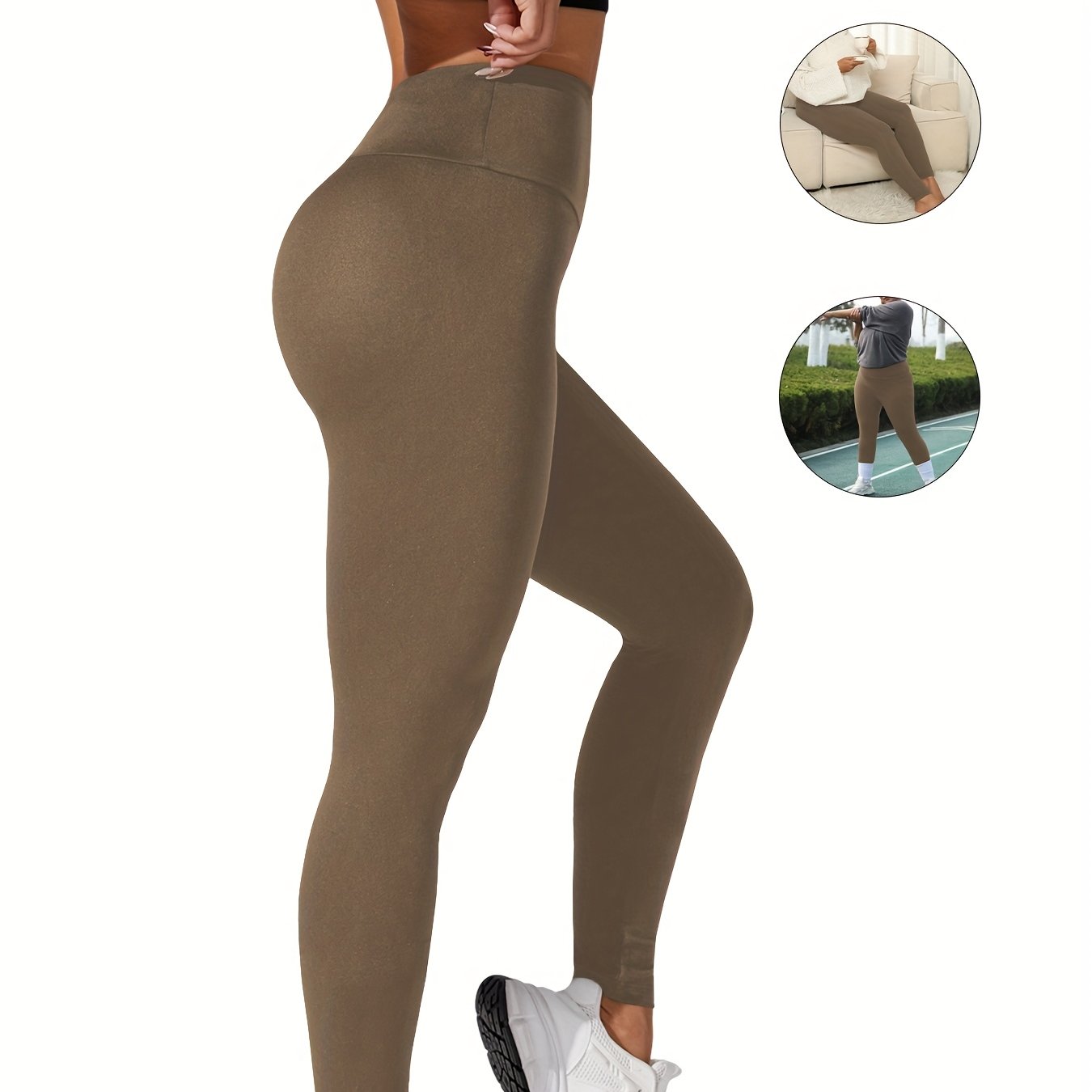 Plus Size Women's High Waist Yoga Leggings Bright Green Tummy Control Stretchy Workout Pants