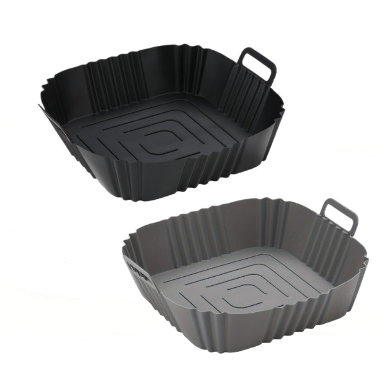 2 Silicone Air Fryer Liners for Pizza & Fried Chicken - Reusable, Non-Stick, Oven Safe