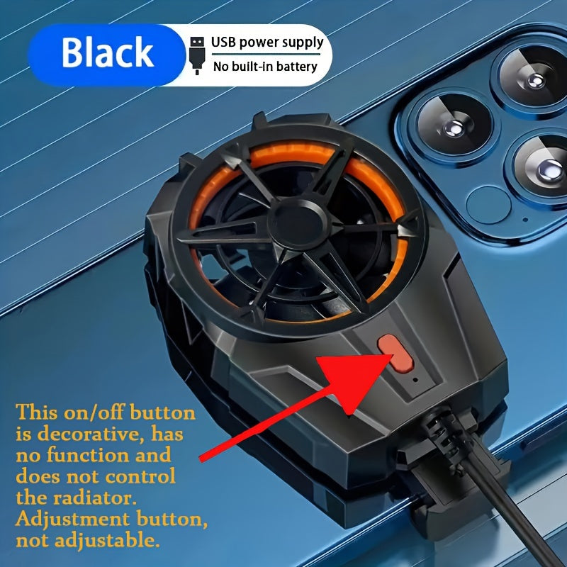Mobile Phone Cooling Fan with Rechargeable Battery Silent Adjustable Speed Radiator