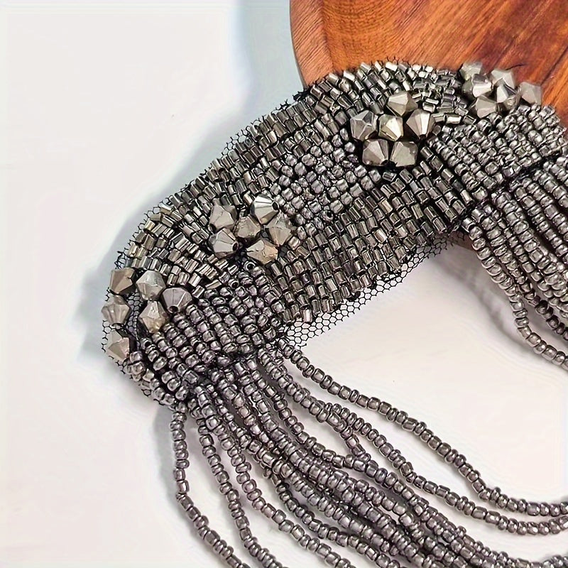 Vintage Polyresin Tassel Epaulette Shoulder Brooch Pin for Stage Wedding Costumes