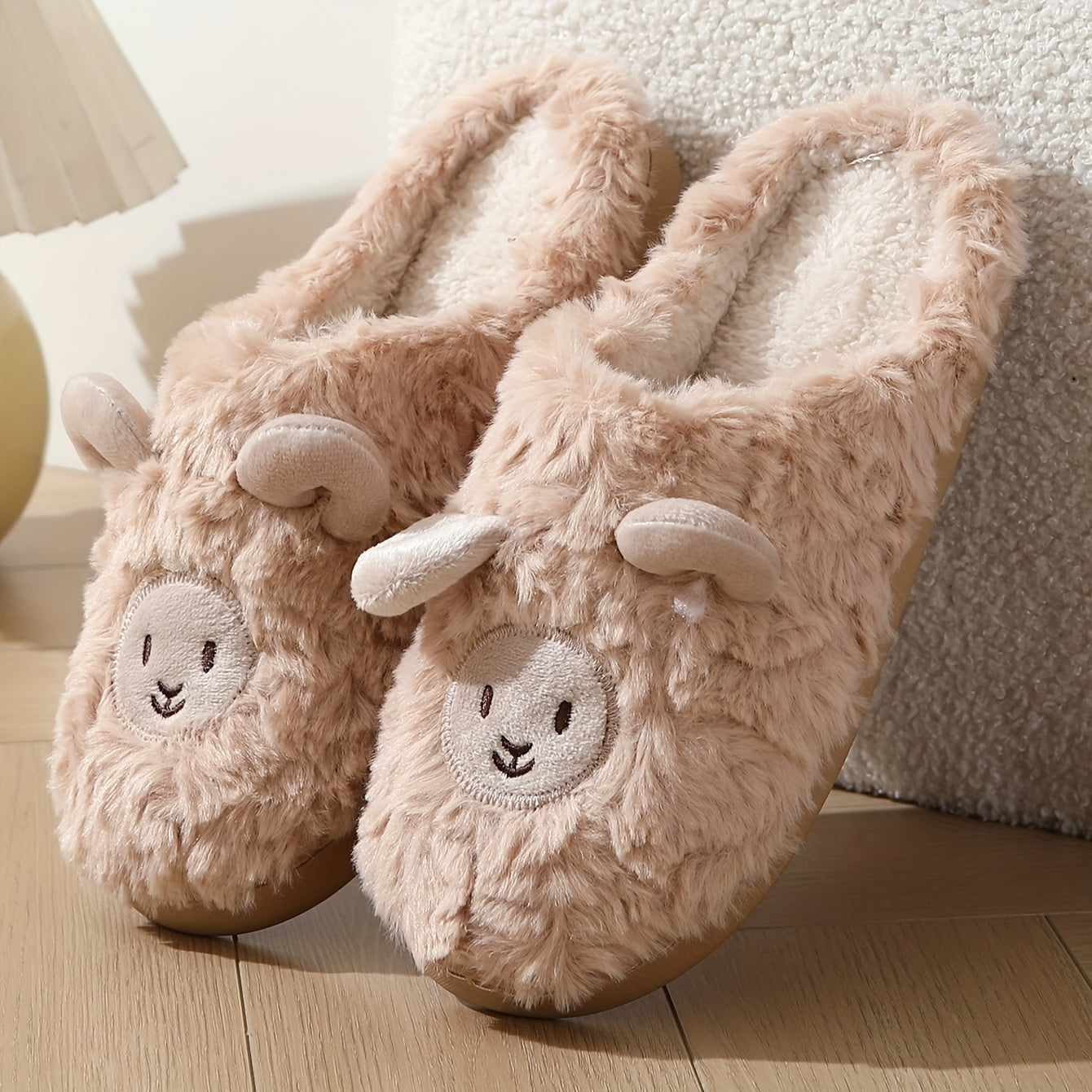 Women's Plush Fleece Slip-On Slippers Non-Slip Indoor Outdoor House Shoes