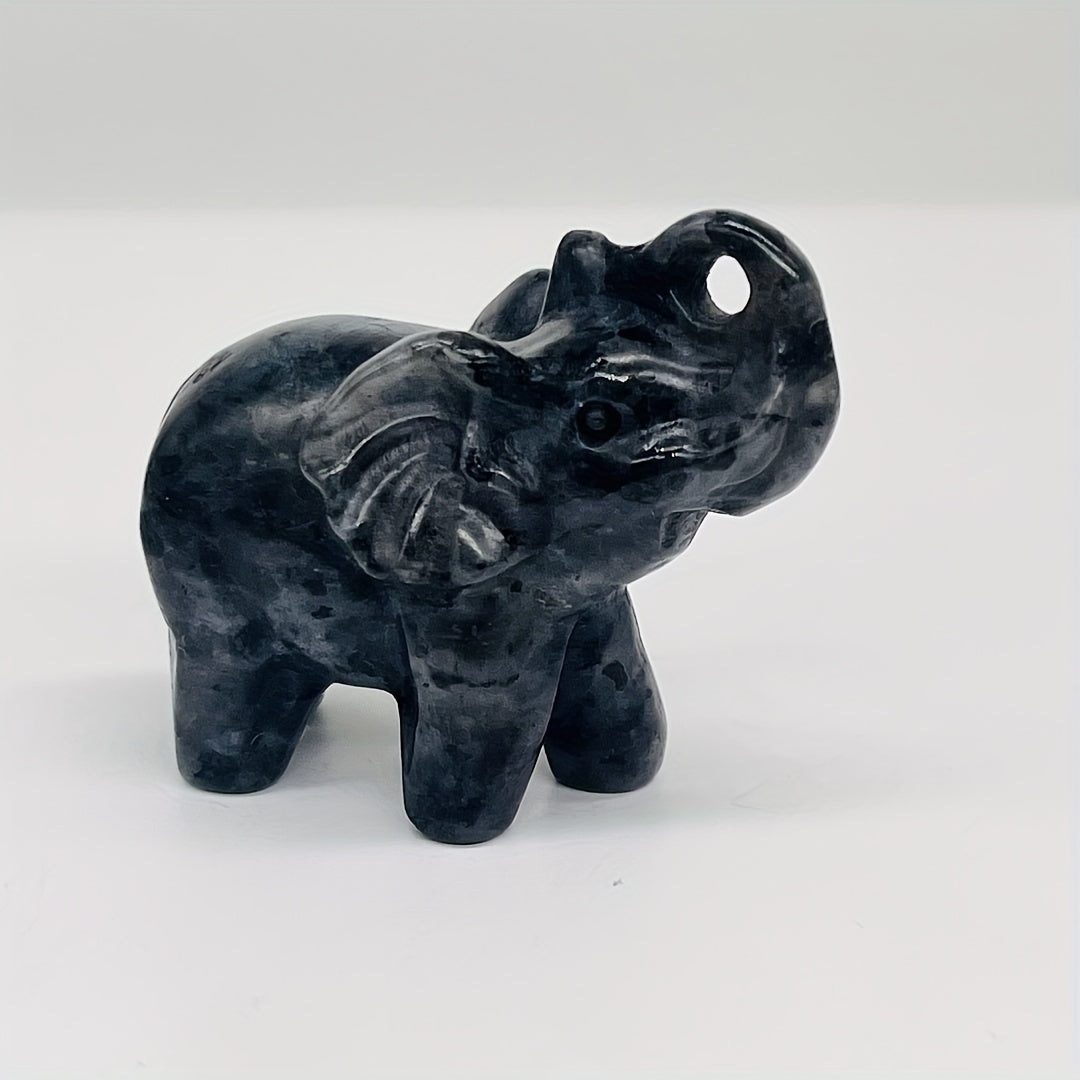 Crystal Carving Elephant Ornament 40mm Natural Crystal Stone Home Decor Gift