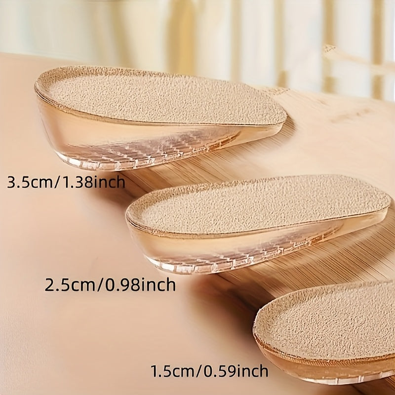 Unisex Breathable Foam Height Boosting Insoles Beige Shock Absorbing Pads