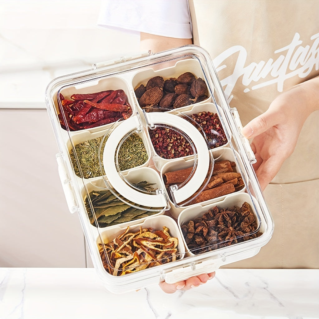 8-Inch Clear Food Storage Containers Set for Fruits and Vegetables