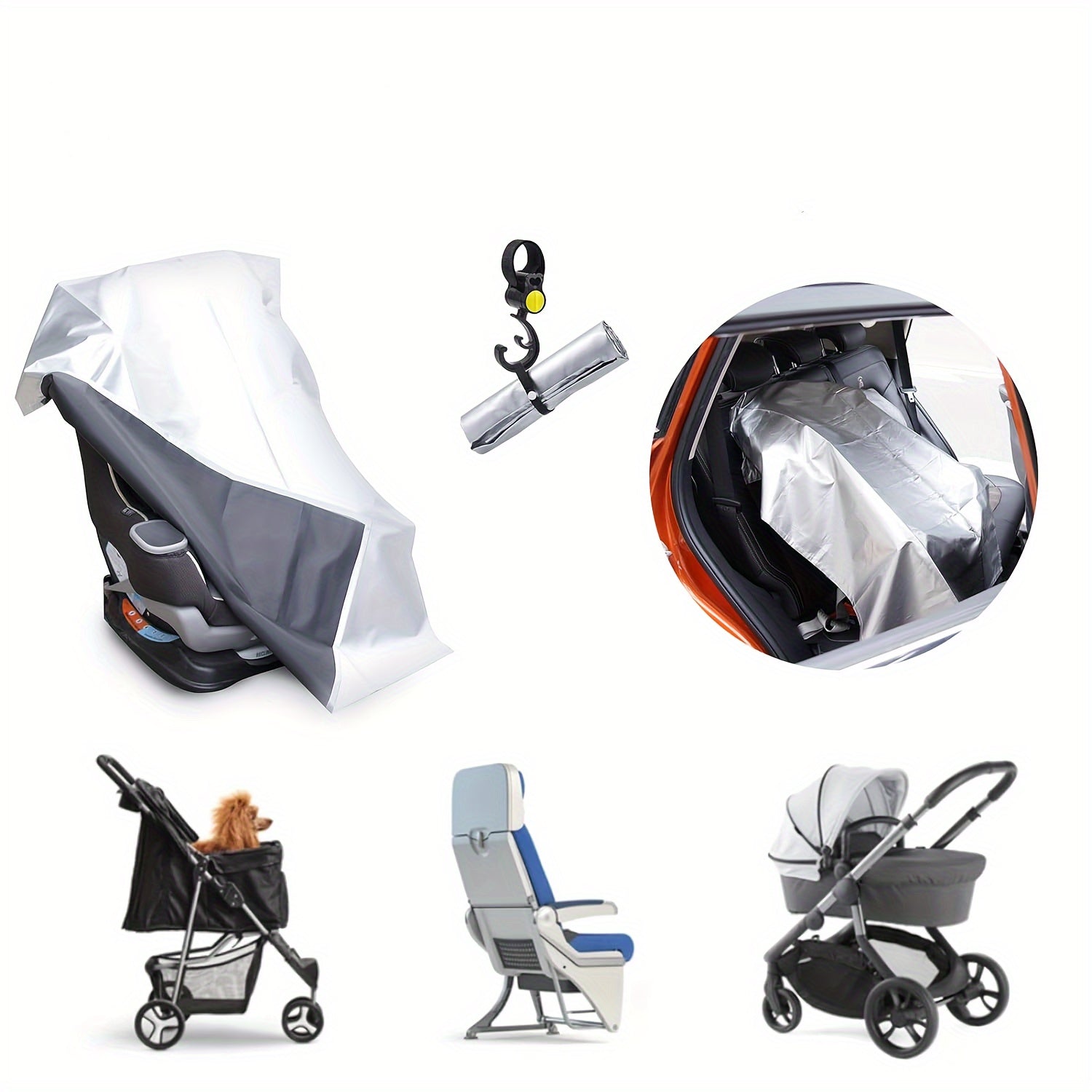 Universal Car Seat Sunshade Cooler Heat Protection for Hot Weather