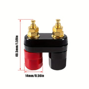 4MM Copper Banana Plug Jacks for Video Speakers Black Red Alloy Terminals