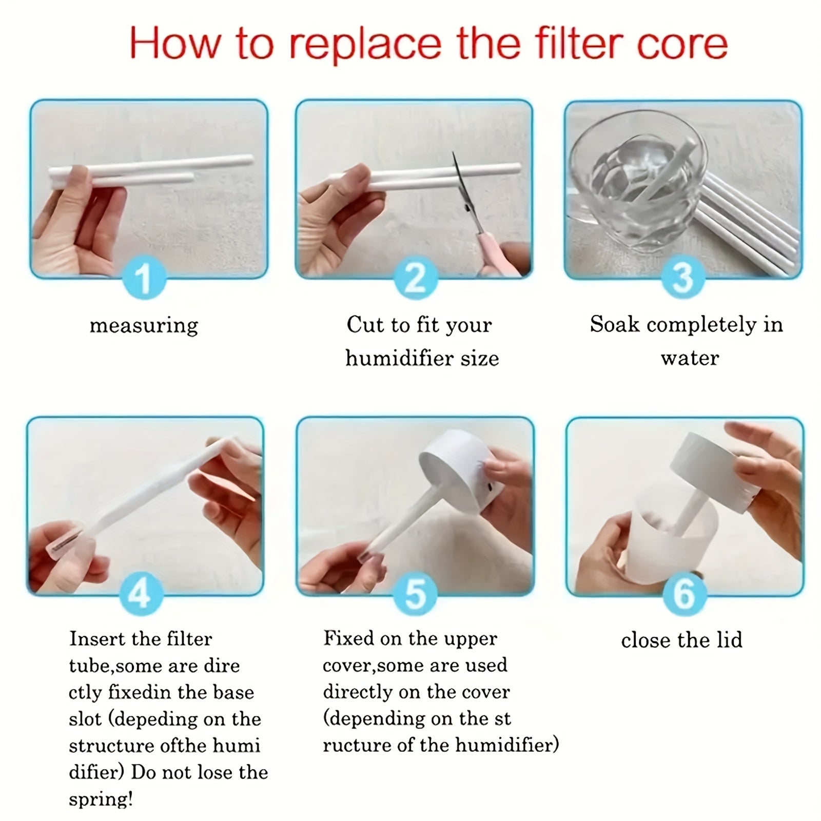 Humidifier Filter Replacements 3/5/10pcs Long-Lasting Reusable Sticks