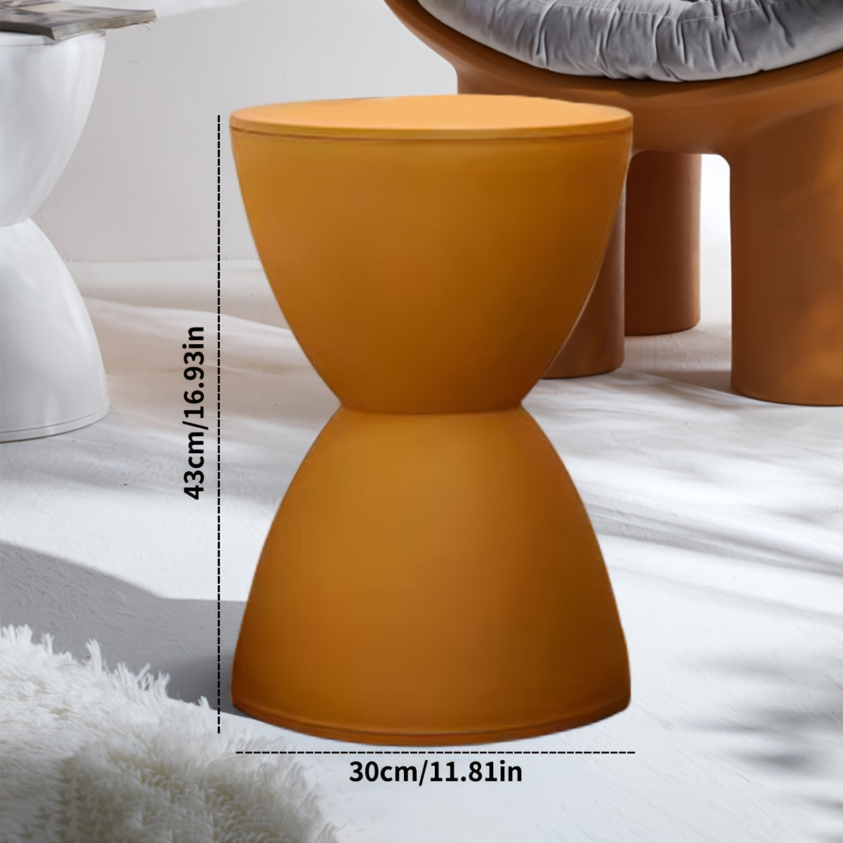 Contemporary Hourglass Storage Ottoman Bench with Water Resistant Finish