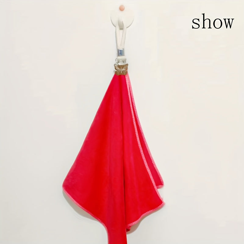 2 ta Kelebek naqshli hammom sochiq kliplari to'plami, ko'p maqsadli to'qilgan metall halqa kliplari, oshxona yoki hammom uchun yoqimli va amaliy saqlash kliplari, uy va oshxona uchun zaruriy ta'minotlar