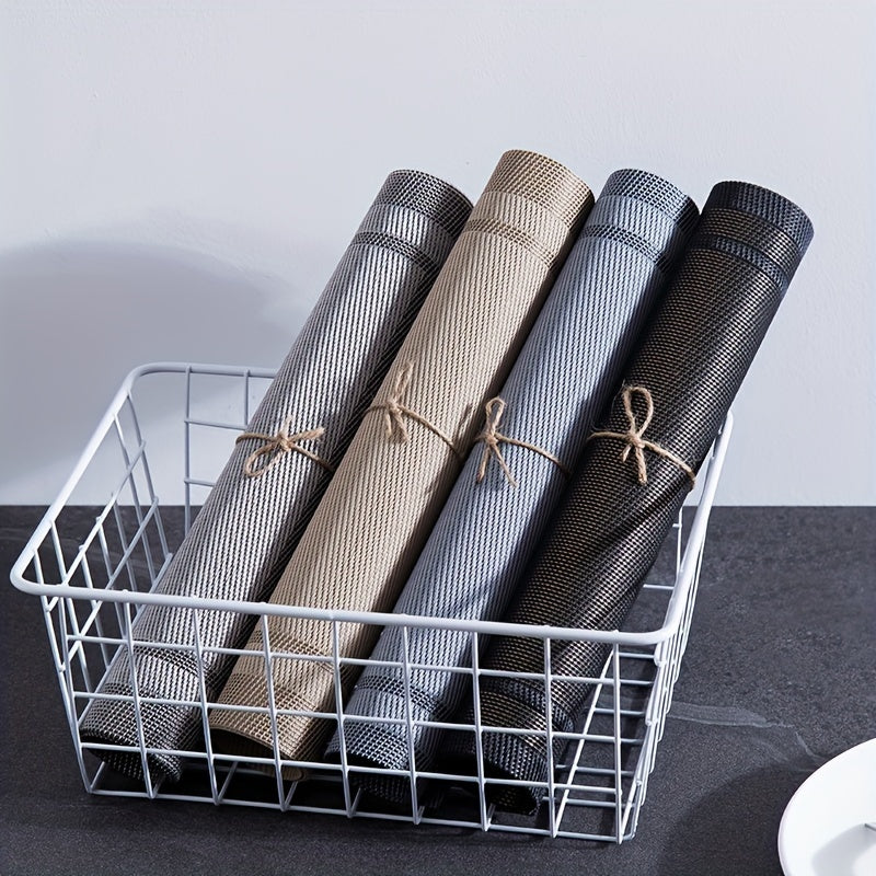 4-Piece Kitchen Insulation Table Mats Water and Heat Resistant Thick Striped Protecting Hot and Cold Drinks