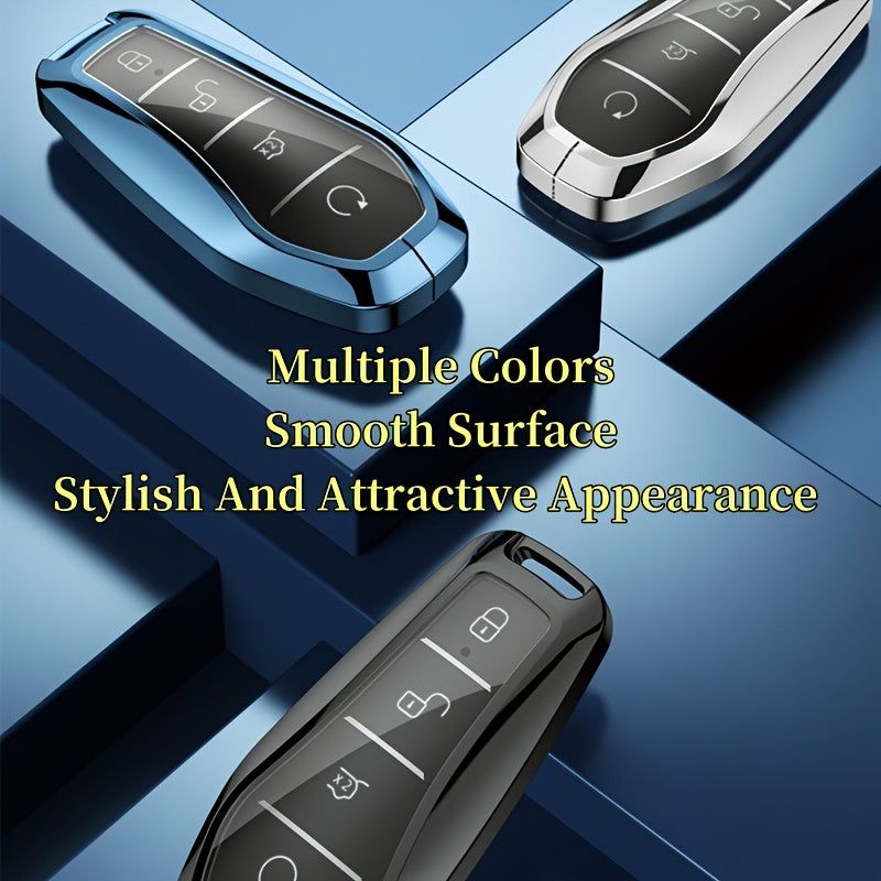 Чехол для автомобильного ключа из алюминиевого сплава, легкий, бесшовный, идеально подходит для Qin Plus, Song Plus, Tang, DMI, Han Yuan