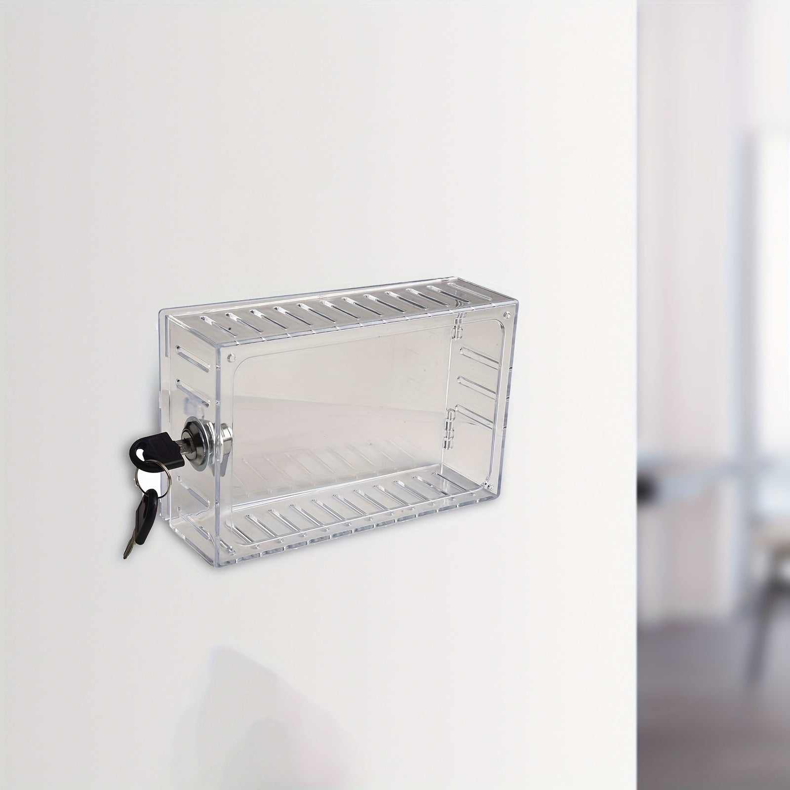 Прозрачный 1-элементный термостатический замок с ключом для безопасности - не требует питания, идеально подходит для систем отопления и охлаждения, а также очистителей воздуха