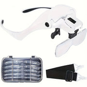 Adjustable Head-Mounted Reading Magnifier 1.0x to 3.5x Zoom Office Use