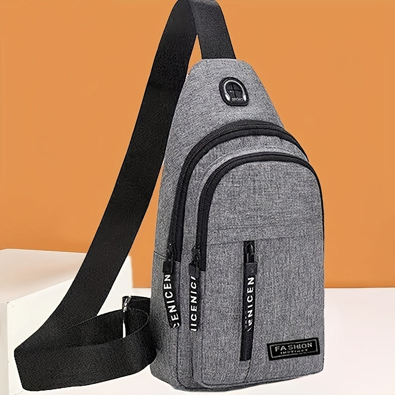 Women's Crossbody Bag Nylon Casual Lightweight Adjustable Zipper Closure Grey