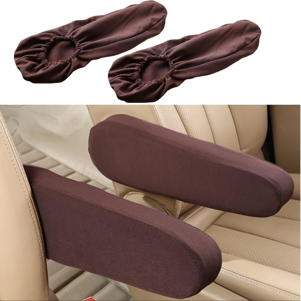 Paquete de 2 fundas para reposabrazos del asiento delantero del coche, protectores de tela, fundas para reposapiés universales para furgoneta y autobús