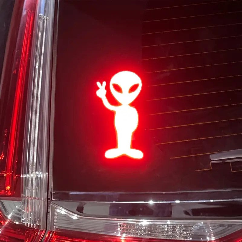 Kecha xavfsizligi reflektiv alien avtomobil stikerlari, suv o'tkazmaydigan yon korpus uchun