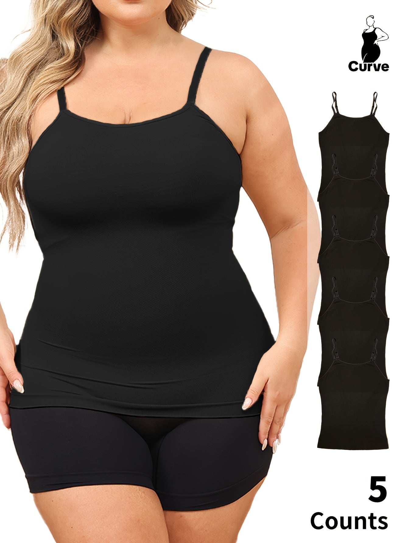 Women’s Plus Size Seamless Breathable Yoga Tank Top Pack Tummy Control