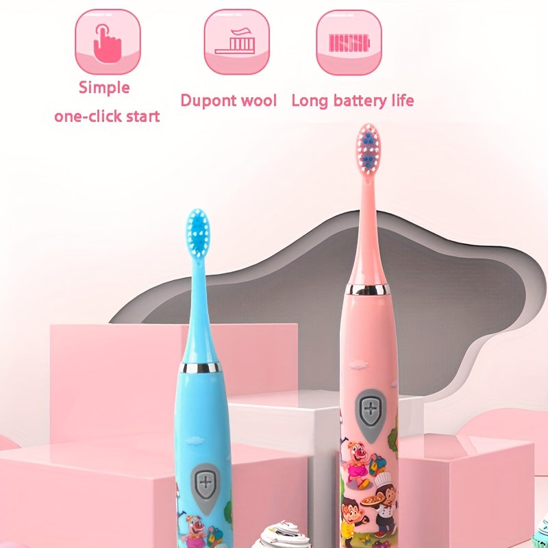 Family Electric Toothbrush Soft Bristles Battery-Operated Oral Care