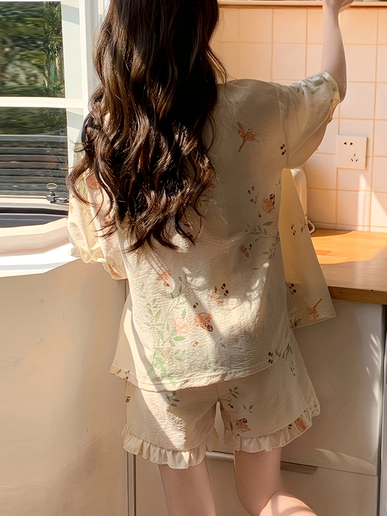 Women's Sleepwear Short Sleeve Summer Loose Lounge Set Plus Size