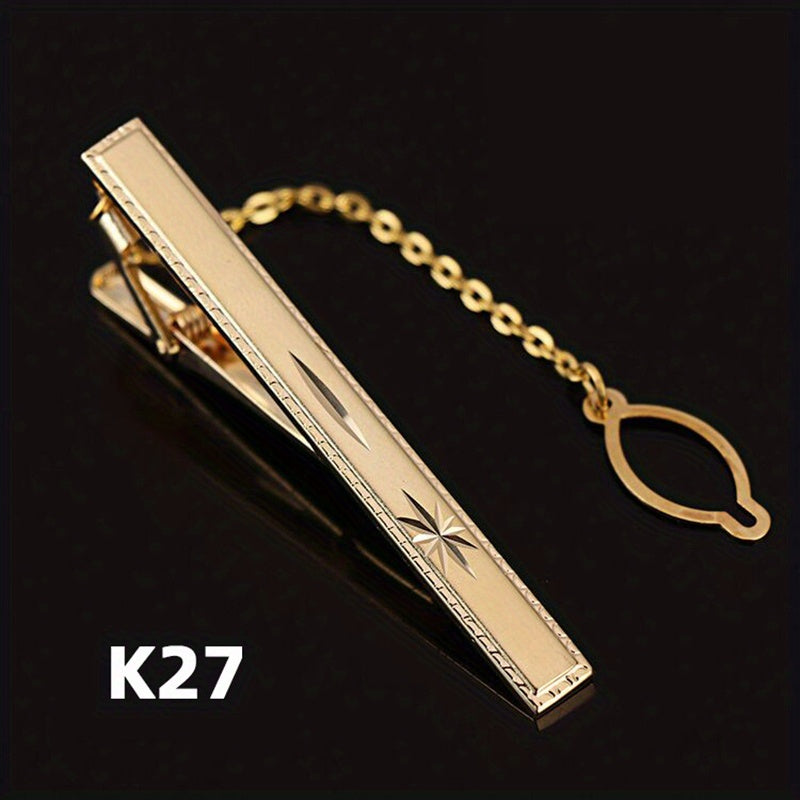 Men's Tie Bar Clip for Business and Weddings Stainless Steel Slim Tie Pin