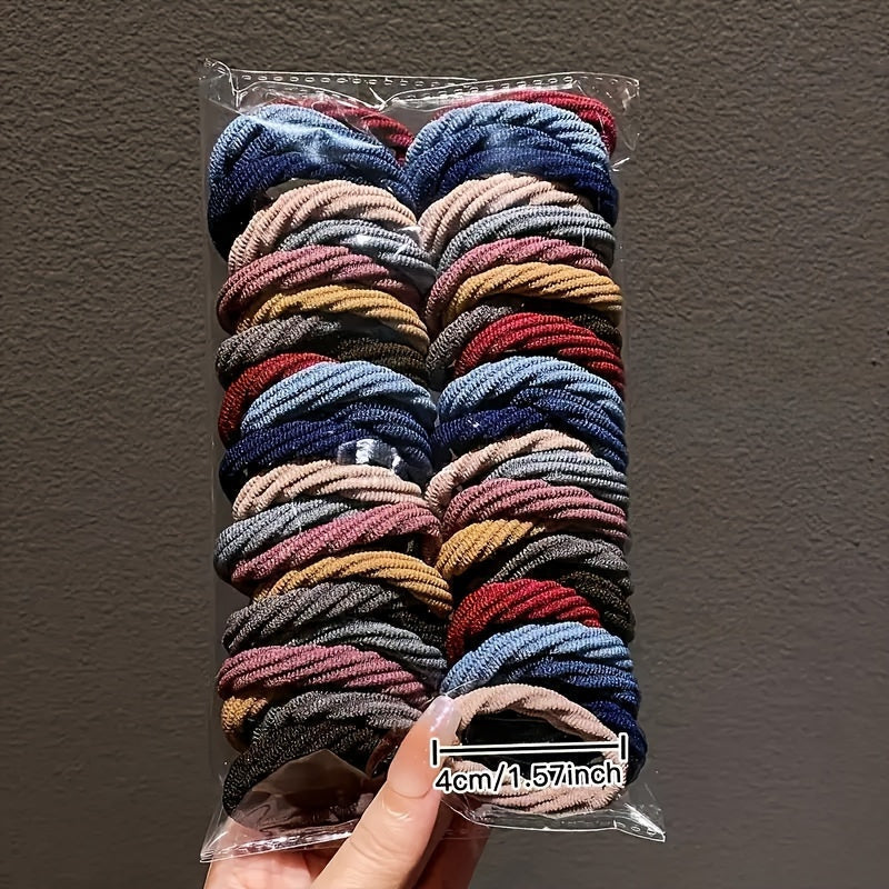 Bandas para el cabello sin costuras para mujer, 30 piezas, sujetadores de coleta gruesos y elásticos