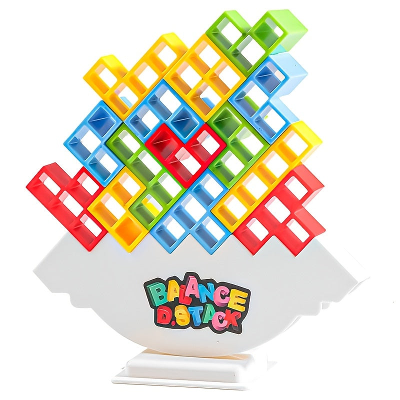 Educational Toy Balance Blocks and Puzzle Stack Toys for Concentration and Tower Building for Ages 3 and Up