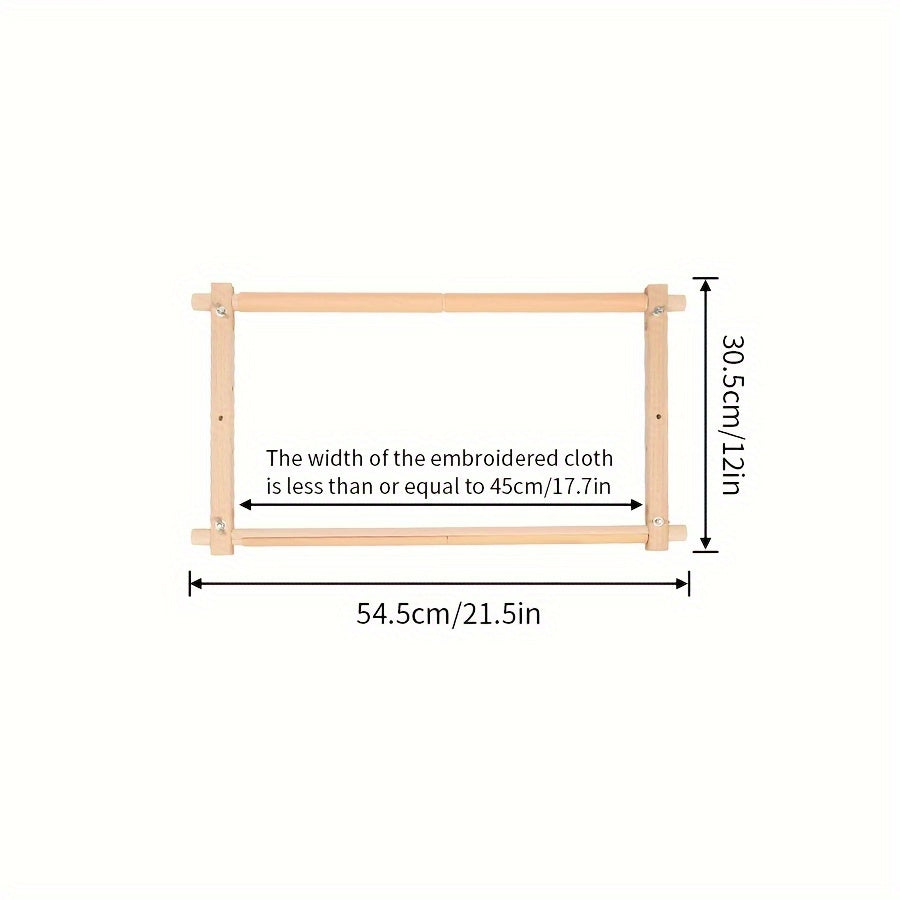 Portable Beech Wood Embroidery Stand for Cross Stitch Sewing with Detachable Clip