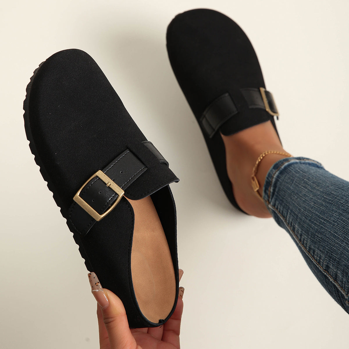 Women's Plus Size Mules Soft Sole Slip-On Casual Work Shoes