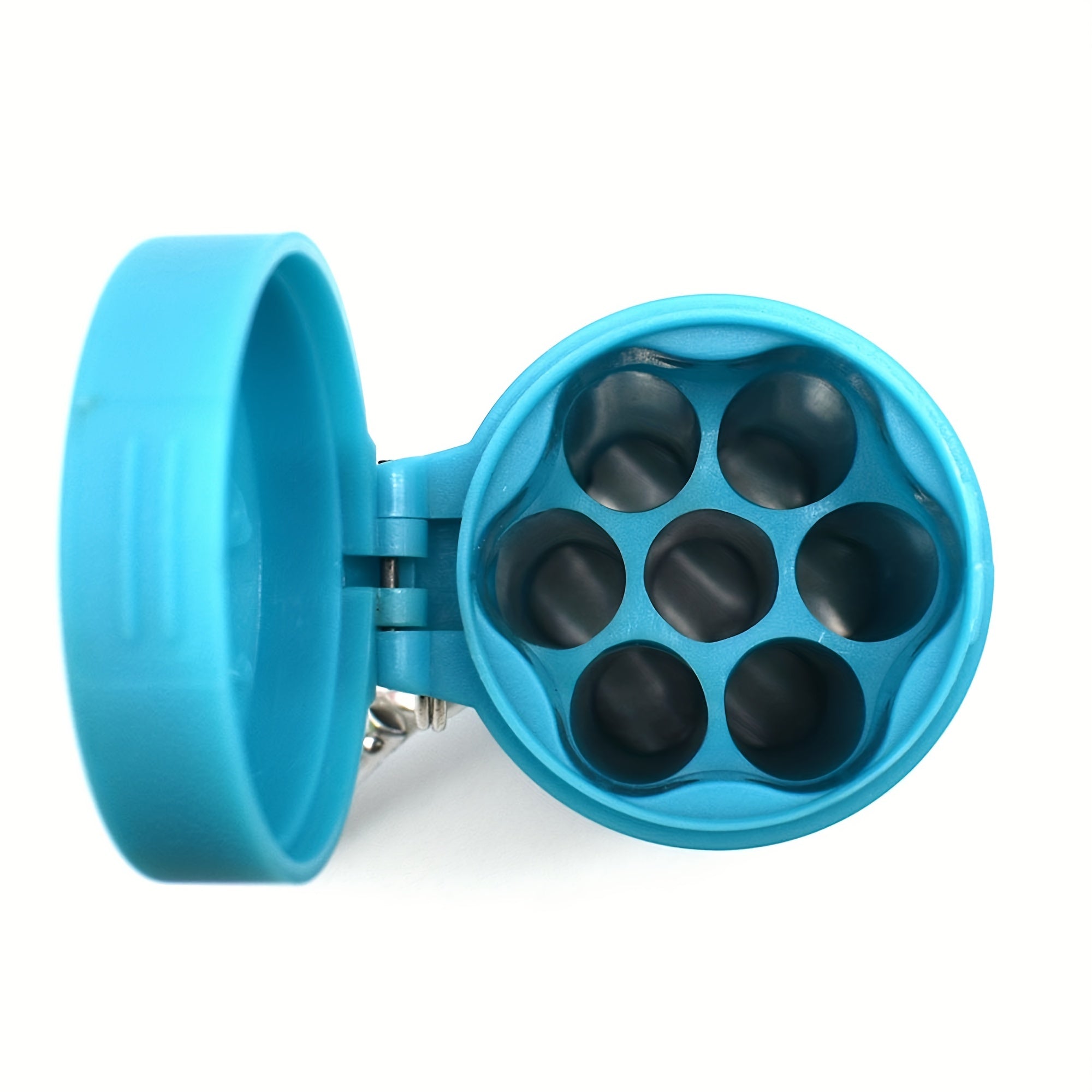 Portable Plastic Ashtray with Lid Keychain Hook Travel Outdoor Car Accessory