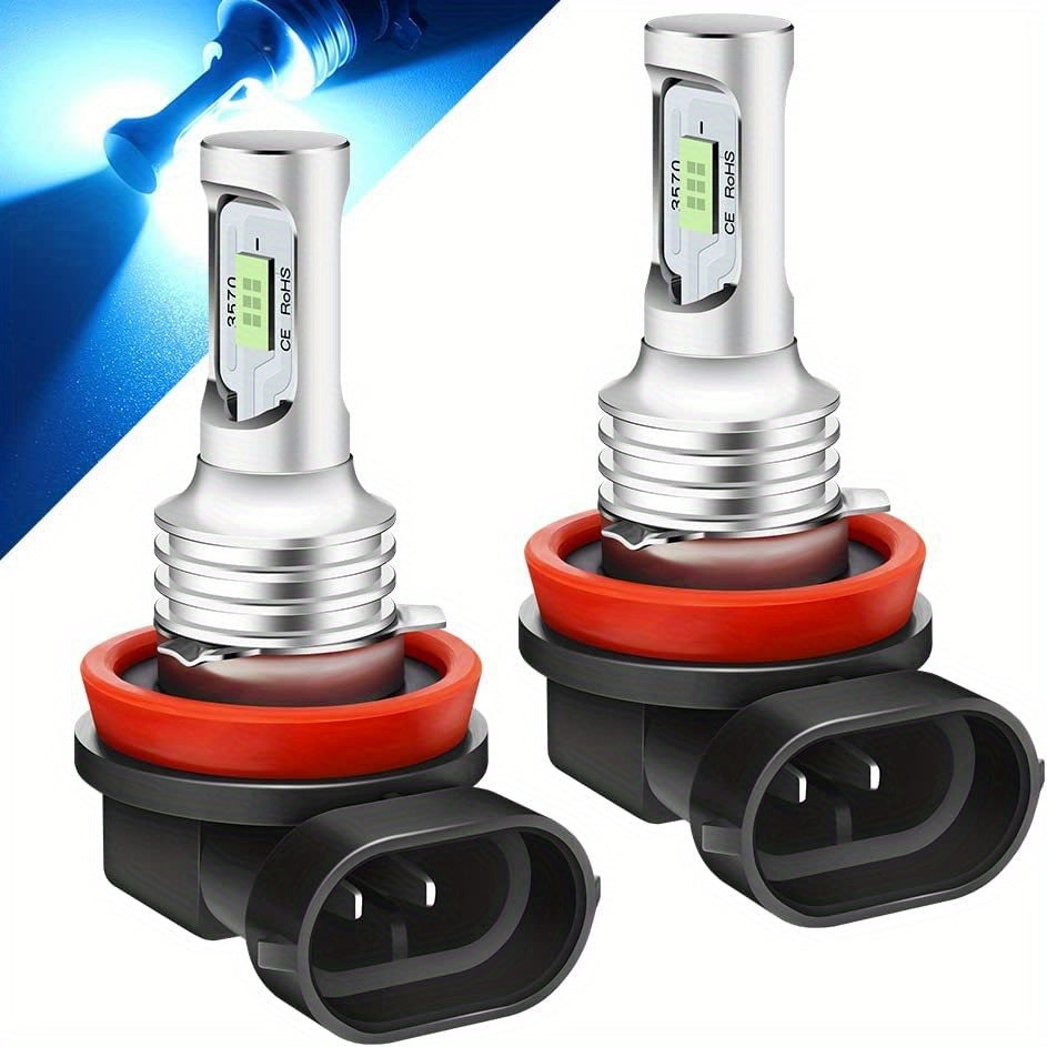 2 Pack LED Fog and Headlight Bulbs 6000K White Mini Quick Install