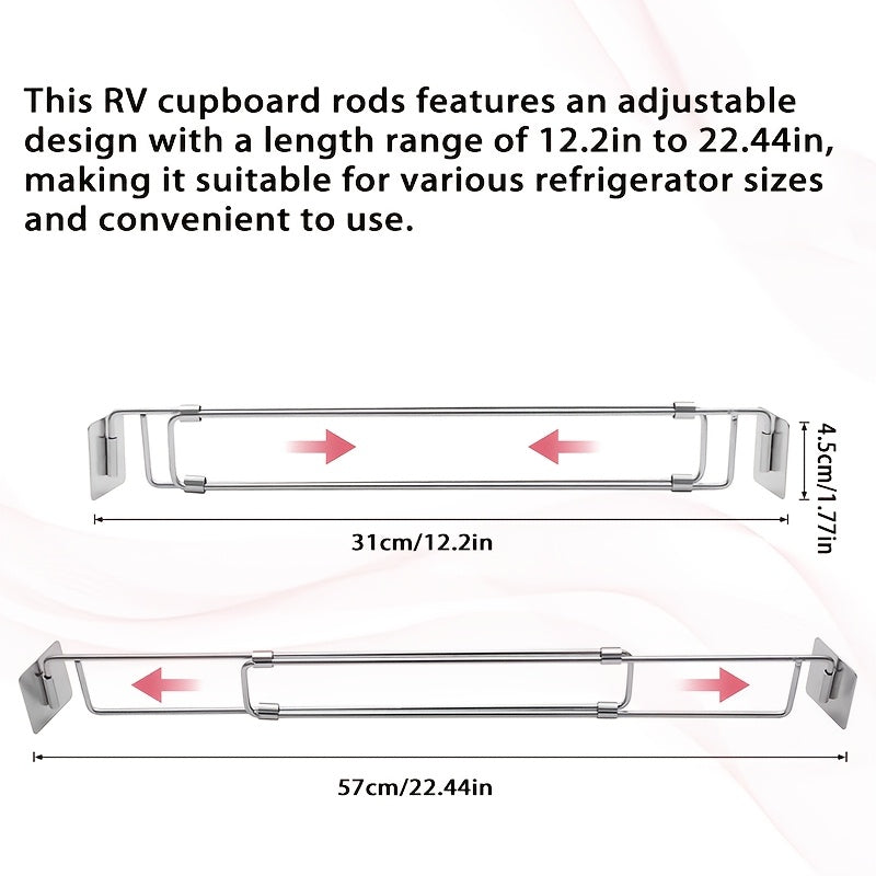 Adjustable Stainless Steel RV Refrigerator Shelves Durable Space-Saving