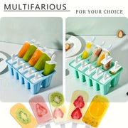 Silicone Popsicle Maker Set 6 Cavity Reusable Ice Pop Molds with Sticks