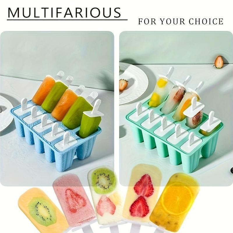 Silicone Popsicle Maker Set 6 Cavity Reusable Ice Pop Molds with Sticks