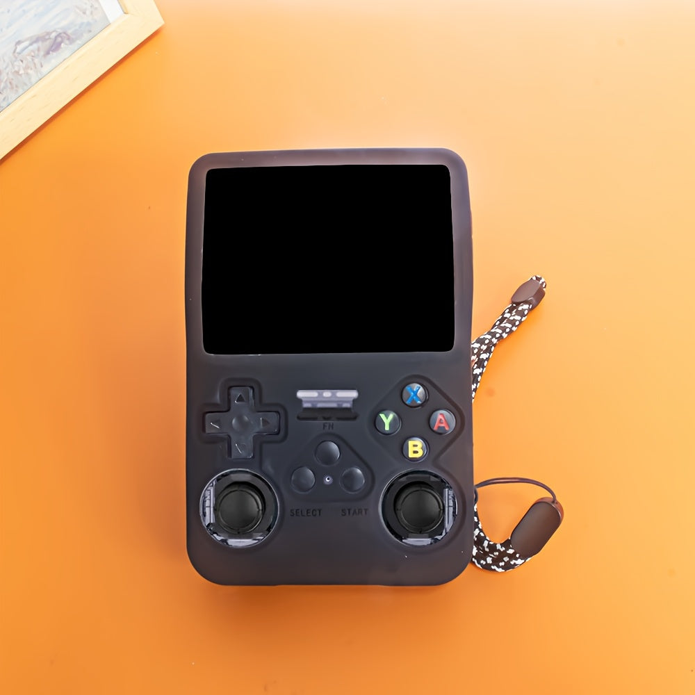 Game Console Silicone Case Black Shockproof Anti-Drop for R36S Handheld