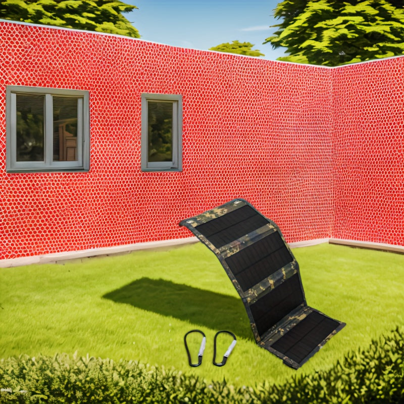 10W Portable Folding Solar Charger Panel 4-in-1 High-Efficiency Solar Power Bank for Camping Travel