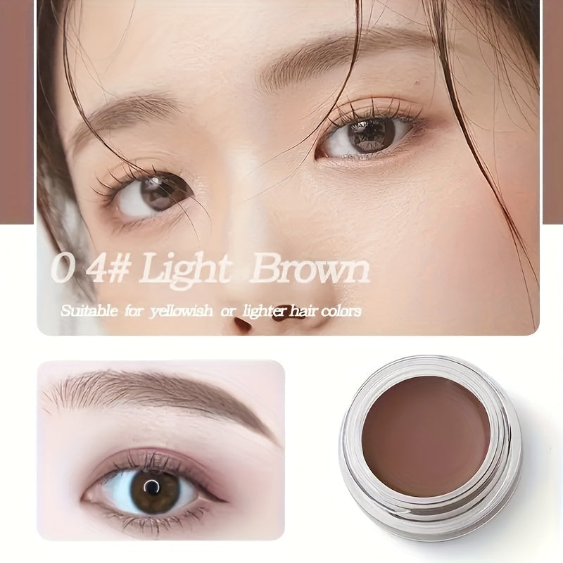 Crema de tinte para cejas a prueba de agua con cepillo, de larga duración para todo tipo de piel