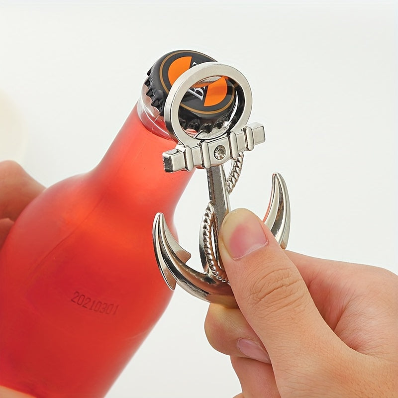 Rose Gold Alloy Wine Bottle Opener Modern Anchor Design Durable Metal No Power Needed