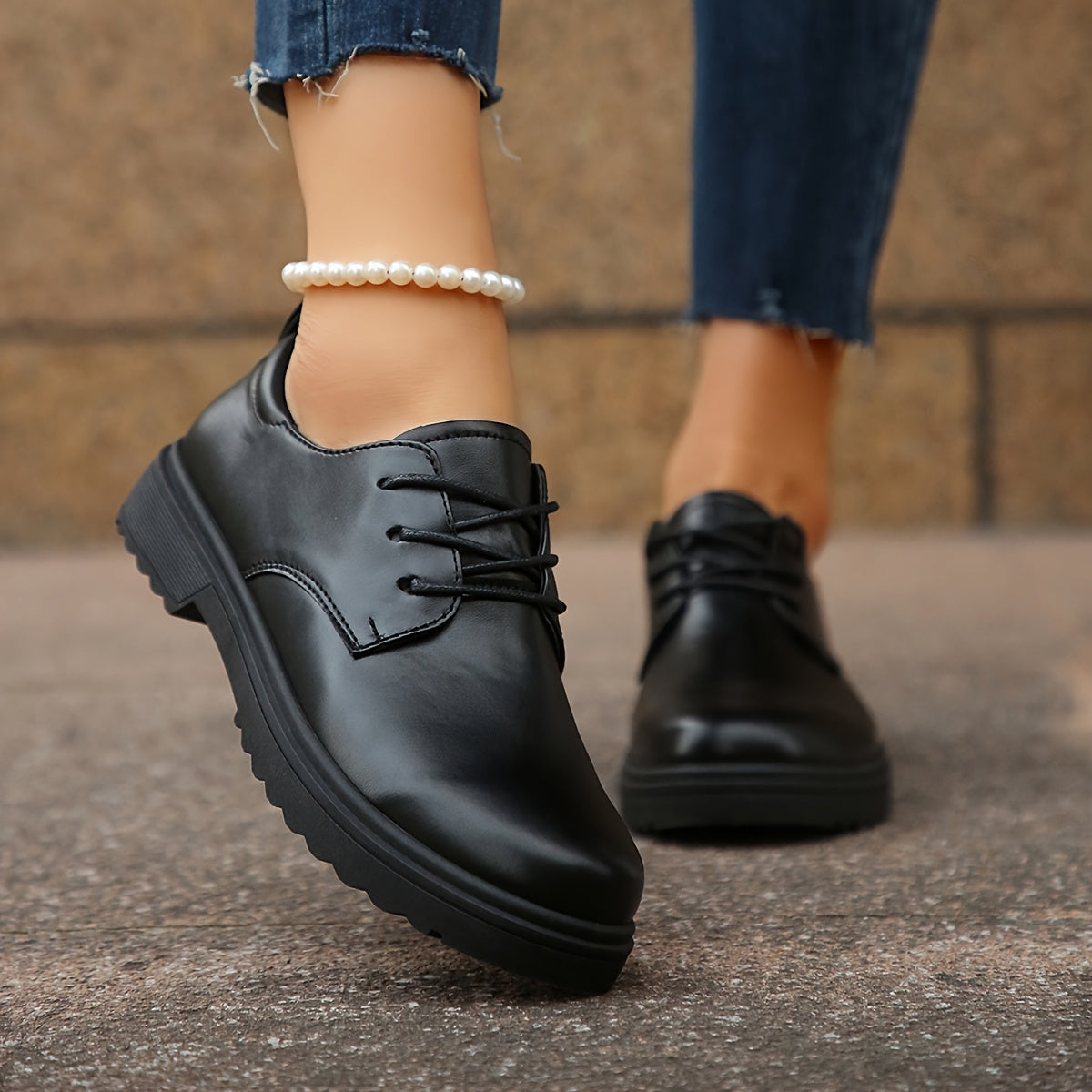 Men Matte Finish Lace-Up Shoes Casual Non-Slip Comfortable Loafers