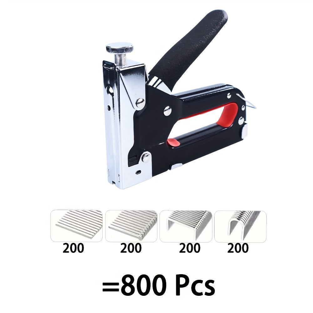 Heavy Duty Steel Nail Gun with 4000 Nails Adjustable Stapler Manual Nail Puller for Wood Upholstery Carpentry DIY