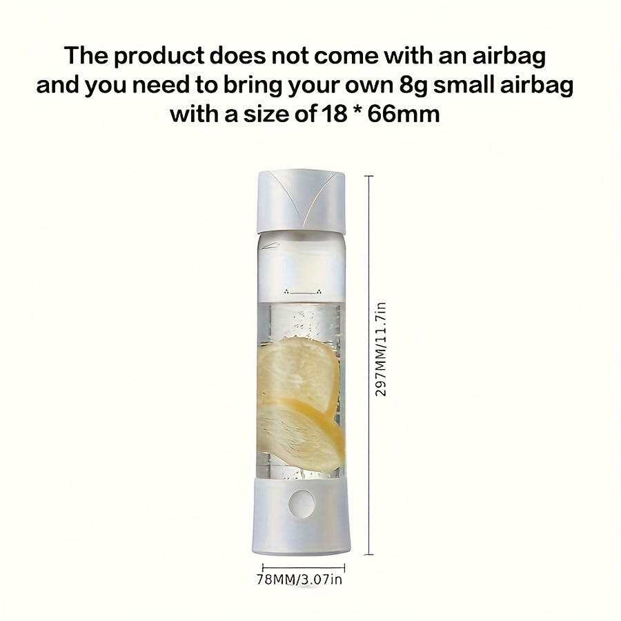 Botella de agua con burbujas portátil para agua con gas, baja en calorías, sin aditivos
