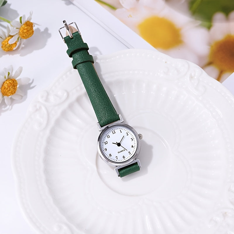 Unisex Quartz Watch Thin Strap Elegant Minimalist Gift for Students