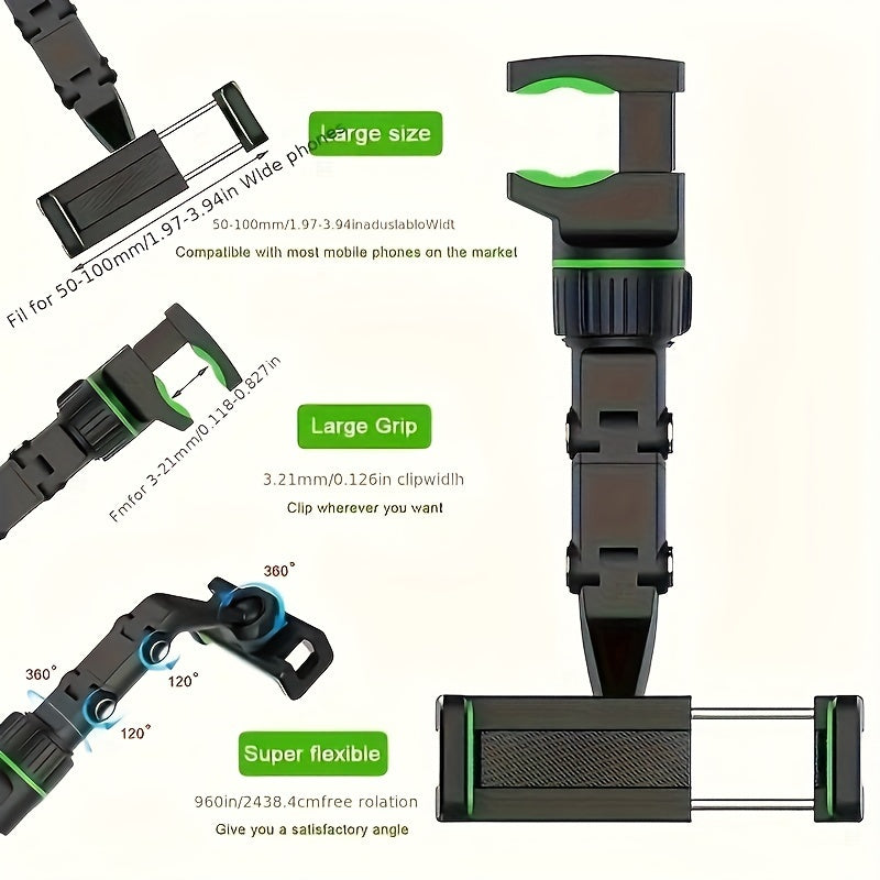 Universal 360° Rotating Smartphone Car Mount Adjustable Air Vent Holder