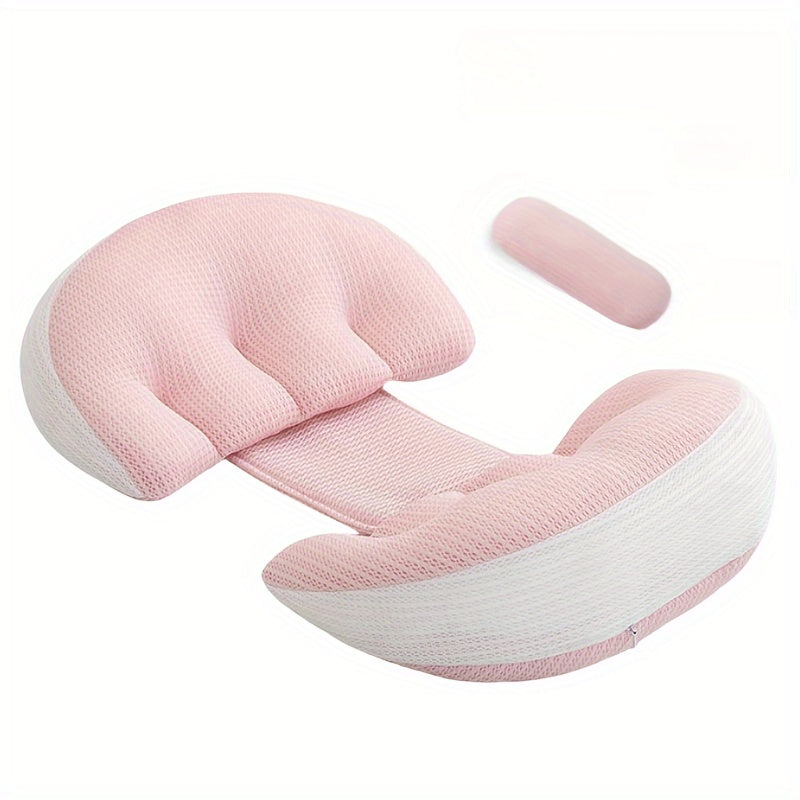 U-Shaped Maternity Pillow for Pregnancy Support Side Sleeping Cushion Medium Soft Polyester Fiber