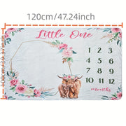 Baby Milestone Blanket North American Highland Sheep Print for Newborn Growth Photography