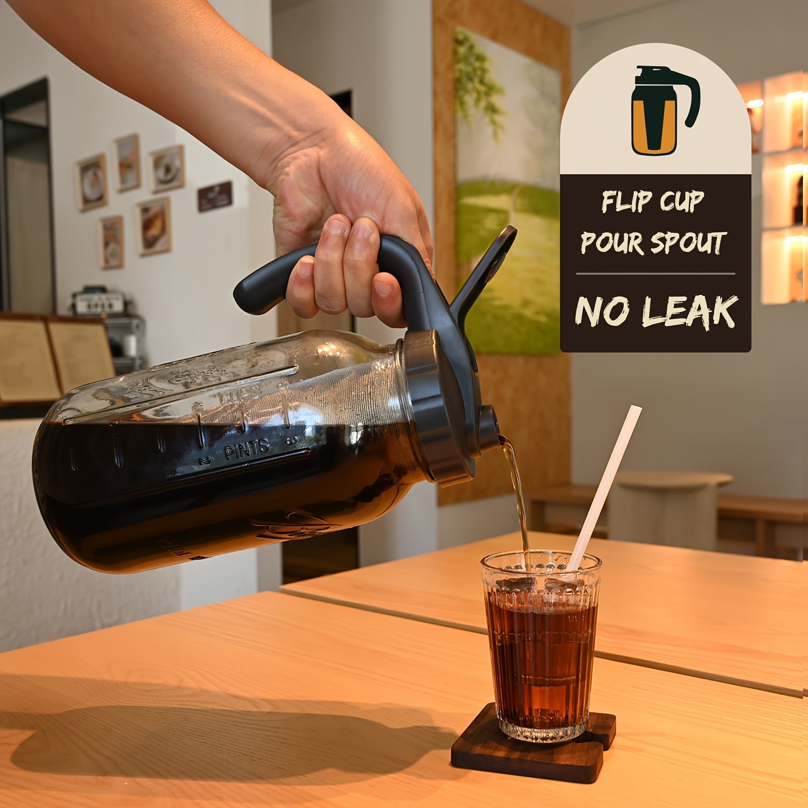 Set of 2 Wide Mouth Mason Jar Pour Spout Lids with Flip Cap Handle Gray Reusable Leak-proof Airtight Kitchen Storage