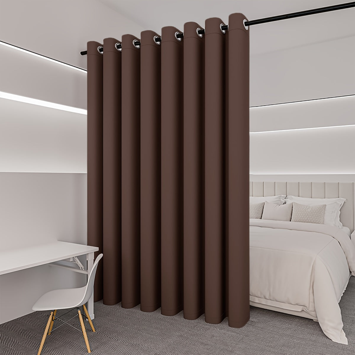 Blackout Room Divider Curtain for Living Room Bedroom Wall Privacy Grommet Panel