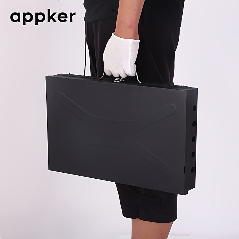 Portable Charcoal BBQ Grill Set with Foldable Cast Iron Design and Windproof Lid